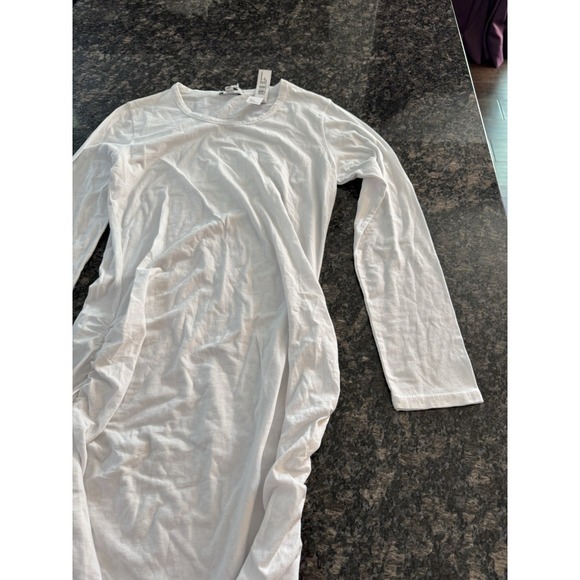 CLASSIC V-NECK SKINNY" DRESS By James Perse White Size 4 - Picture 6 of 9